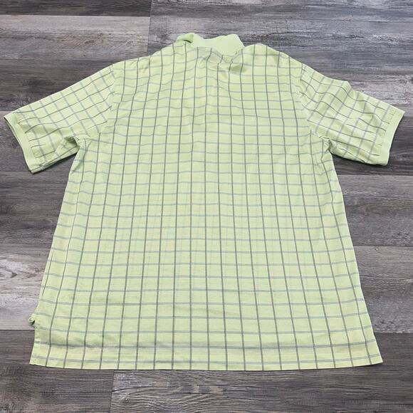 Brooks Brothers Country Club Green Grid Check Men XL Performance Knit Polo Shirt - Picture 2 of 9